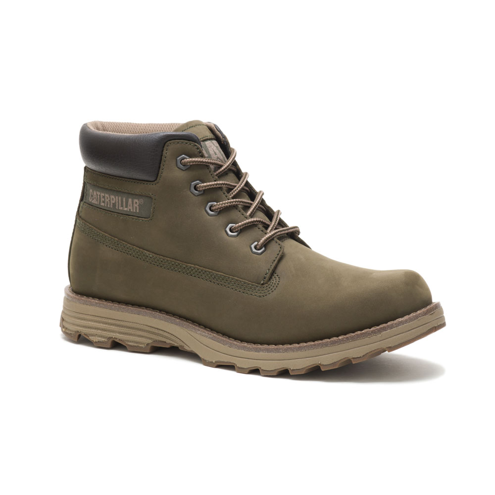 Caterpillar Founder - Mens Chukka Boots - Olive - NZ (305LUYQJE)